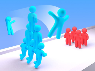 Crowd Stack Race 3D background