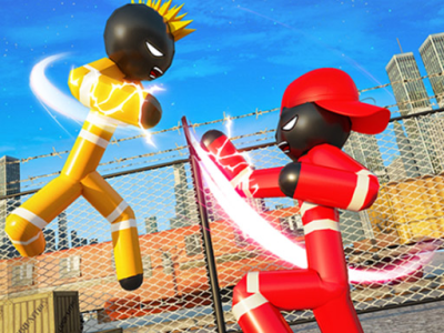 Stickman Police VS Gangsters Street Fight background